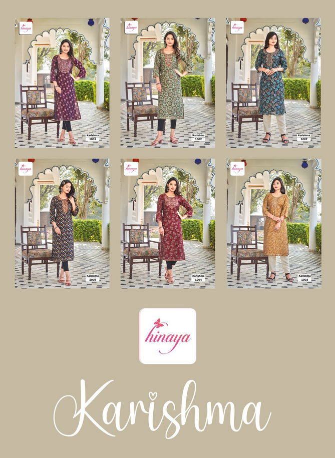 Karishma Vol 2 By Hinaya Modal Foil Printed Kurti With Bottom Wholesale Shop In Surat